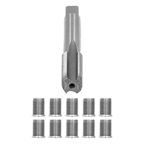 M10x1.25 Spark Plug Thread Repair Kit, M12x1.25 Tap, Stainless Steel Automotive