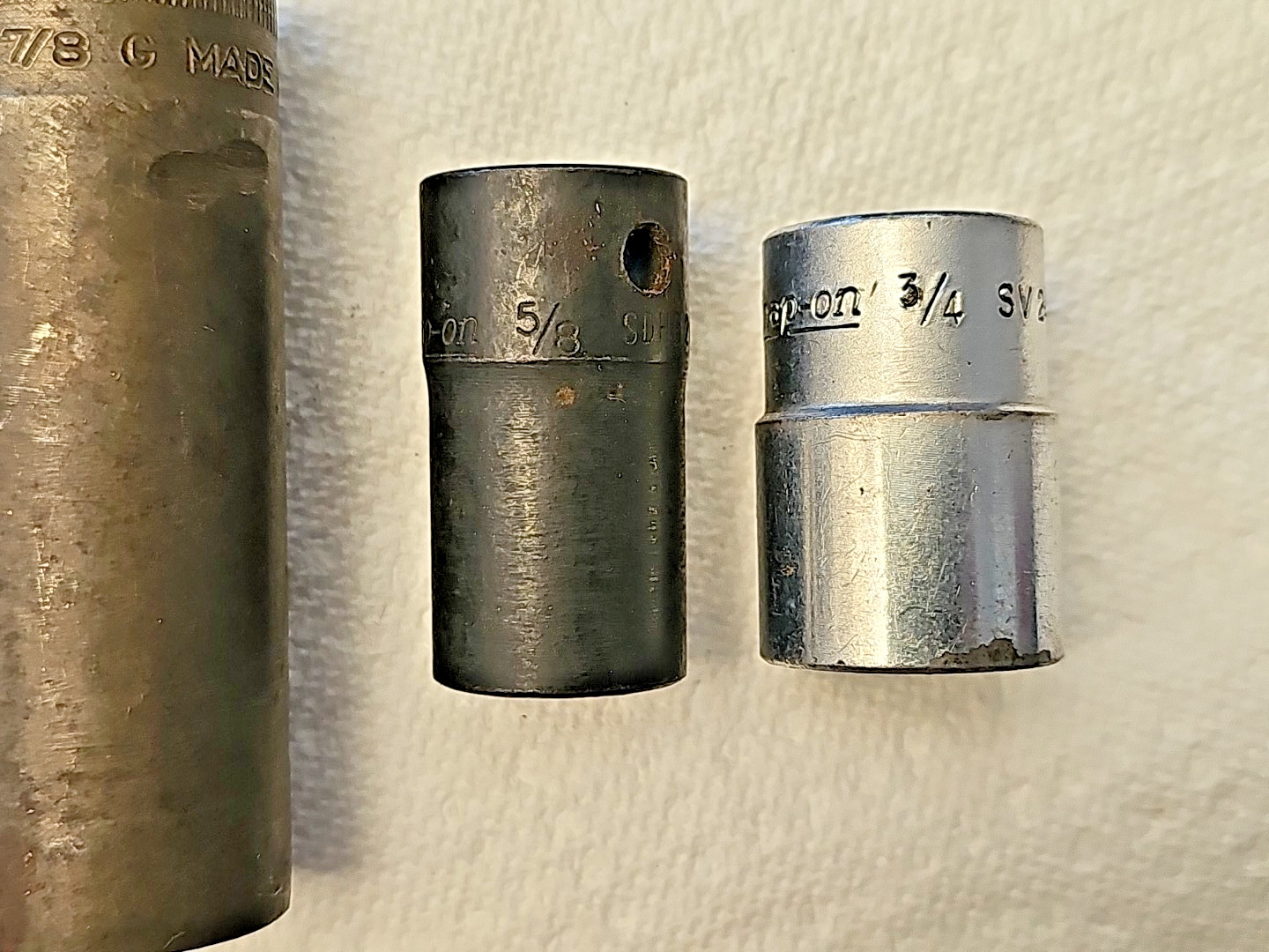 Lot of 11 Snap On 1/2″ Dr SAE Sockets-Deep Shallow 6 & 12 Pt 9/16″ t0 1-1/16″