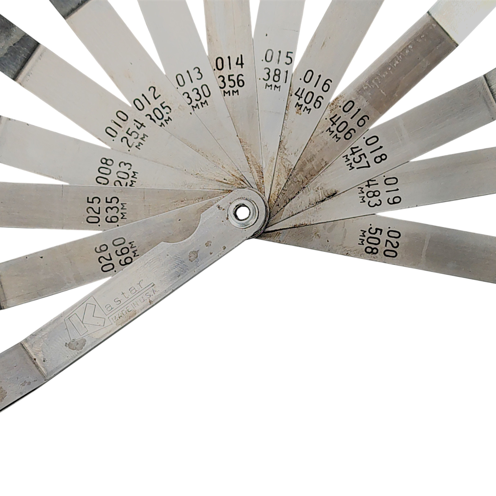 KASTAR Stainless Steel Blades Feeler Measuring Gauges Set 13 Blades .008 – .026