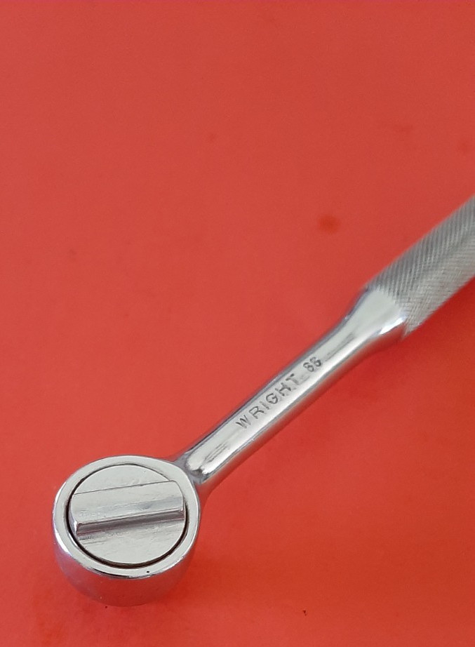 Nice Vintage Wright Tools No. 2400 Chrome Reversible Ratchet 1/4″ Drive USA Tool