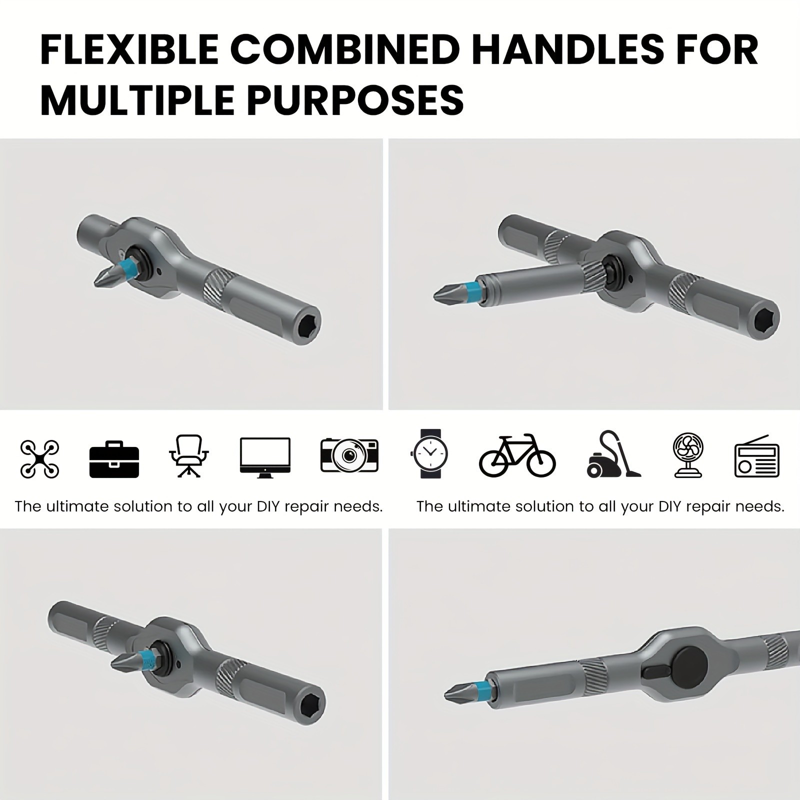 24 in 1 Magnetic Screwdriver Set DIY T-Ratchet Screwdriver Tool With Multi Bits