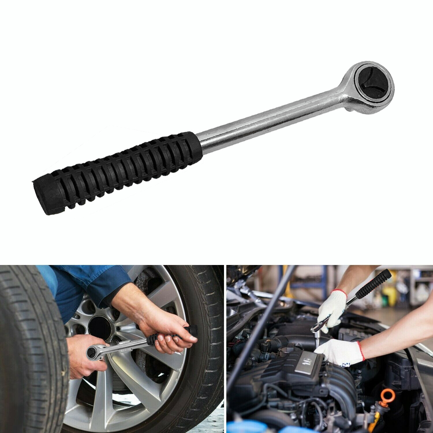 2PC SUPER HEAVY DUTY QUICK RELEASE RATCHET HANDLE SET 3/8″ 1/2″ DR CARBON STEEL