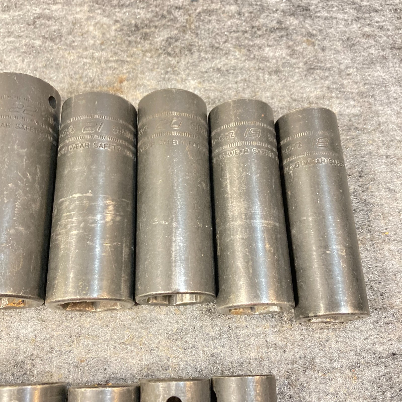 Snap-on Impact Socket Set 13 Pc 1/2″ Drive Metric 6 Point Deep Well #SIM USA