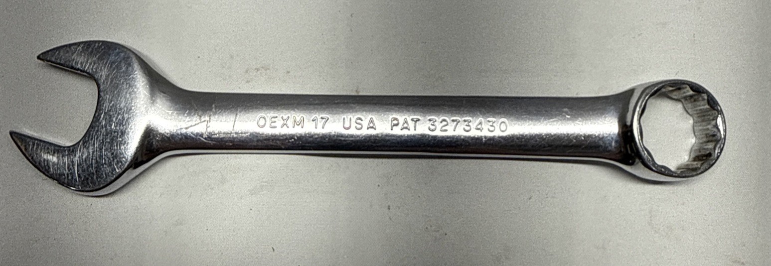 Snap-on Wrench 17 mm Combination 12-pt OEXM 17 USA