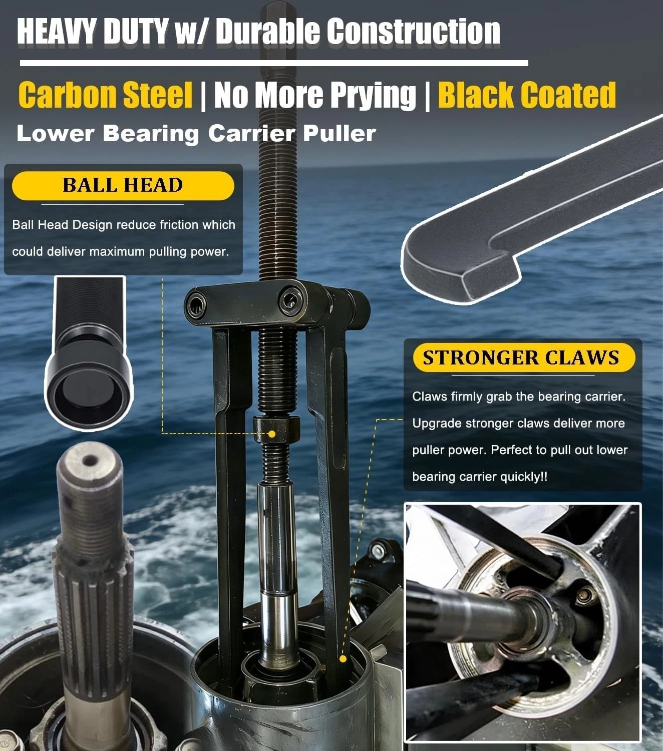 Lower Unit Bearing Removal Tool – Heat-Treated Steel