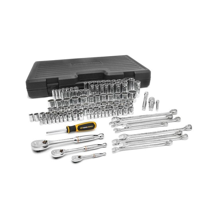GEARWRENCH 89058 – 110 Pc. 1/4″, 3/8″ & 1/2″ Drive 6 & 12 Pt. Tool Set