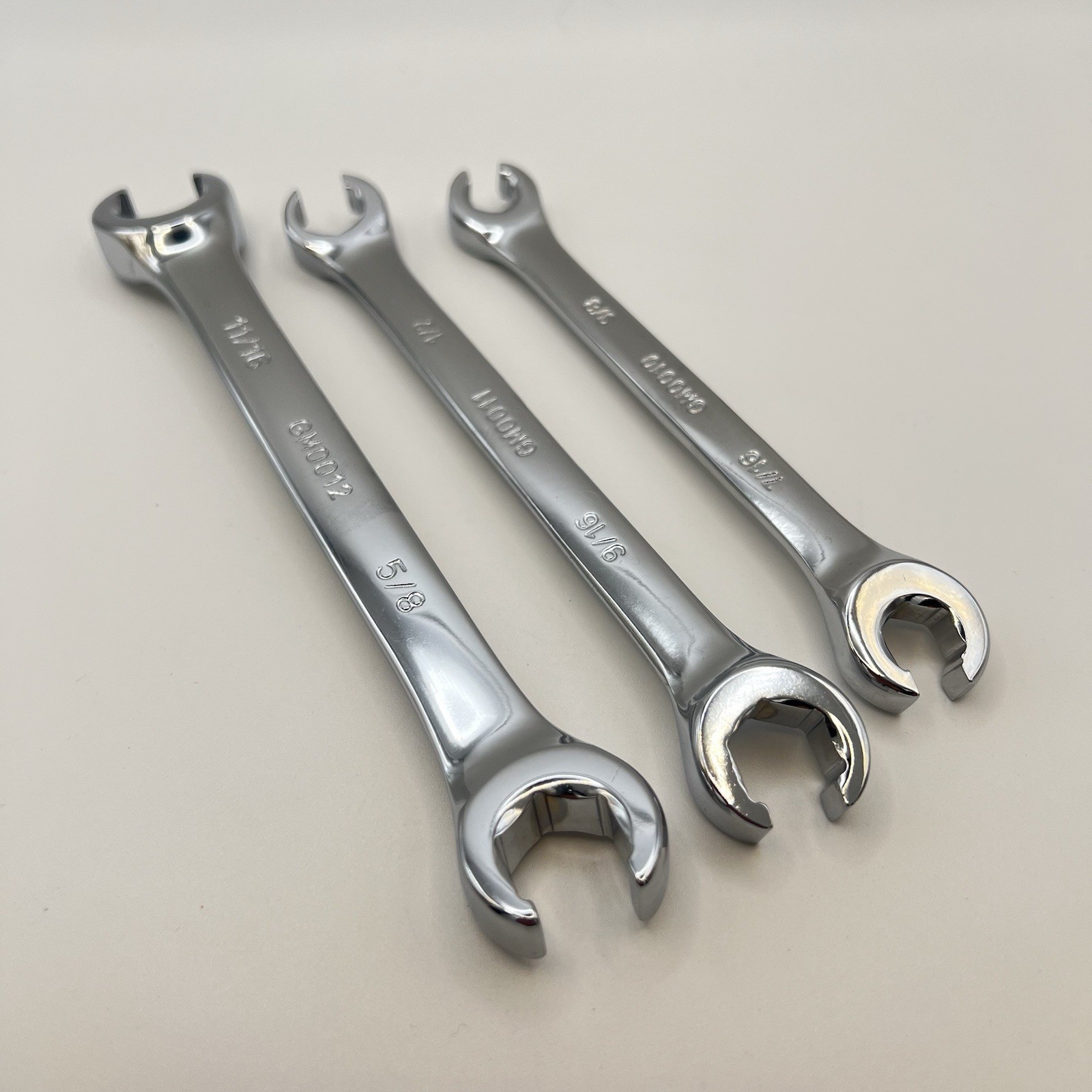 Power Torque 3pc SAE Flare Nut Wrench Set 3/8” – 11/16” Brake Line Tools GM0030