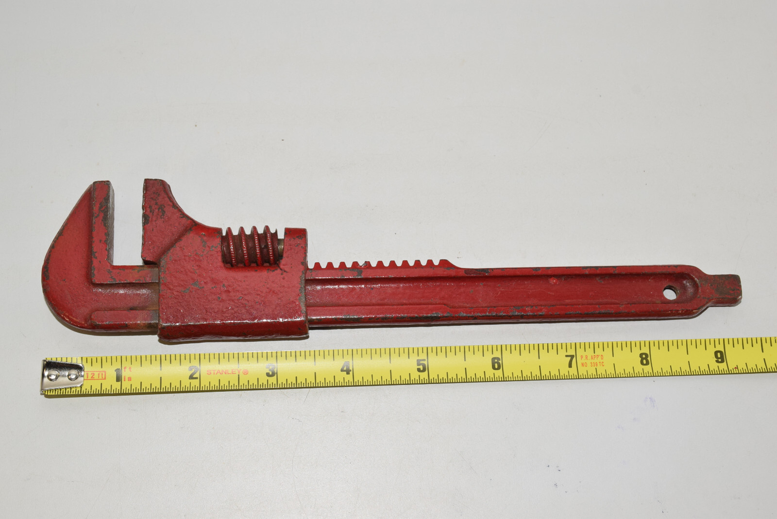 Vintage Ford USA 9..5» Long Adjustable Wrench Painted Red