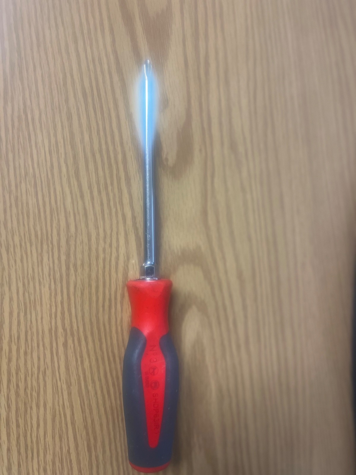 SNAP ON SHD4 -RED/GRAY COMFORT GRIP HANDLE 1/4 FLAT BLADE 8.75″ LONG LOT#56