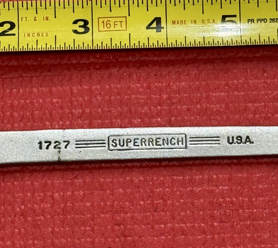 Vintage Wiliams Tools Superrench 1727, 5/8″ X 9/16″ Open End Wrench Made in USA
