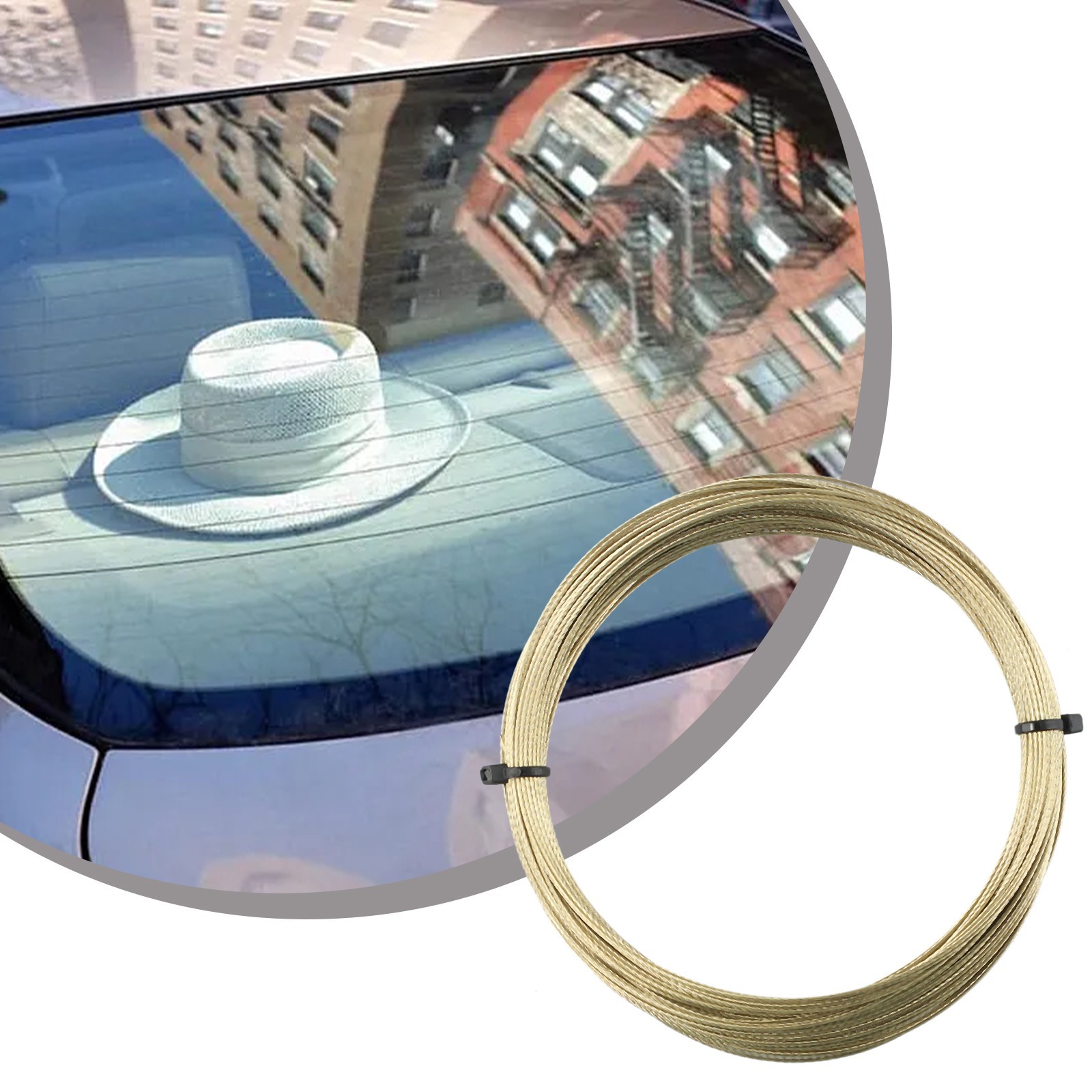 Windshield Cutting Braiding 0.8mm 22m Cut Out For Glass Cutting Gold Roll Line