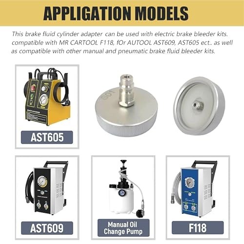 43mm Master Cylinder Bleeder Adapter for European Cars, Aluminum, Rustproof, Cor