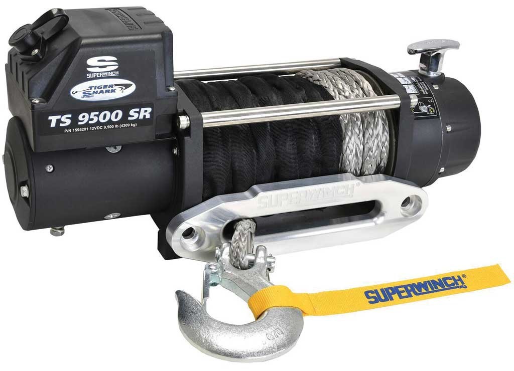 Superwinch Tiger Shark 9.5SR Winch 9500 lb Synthetic Rope Recovery Towing