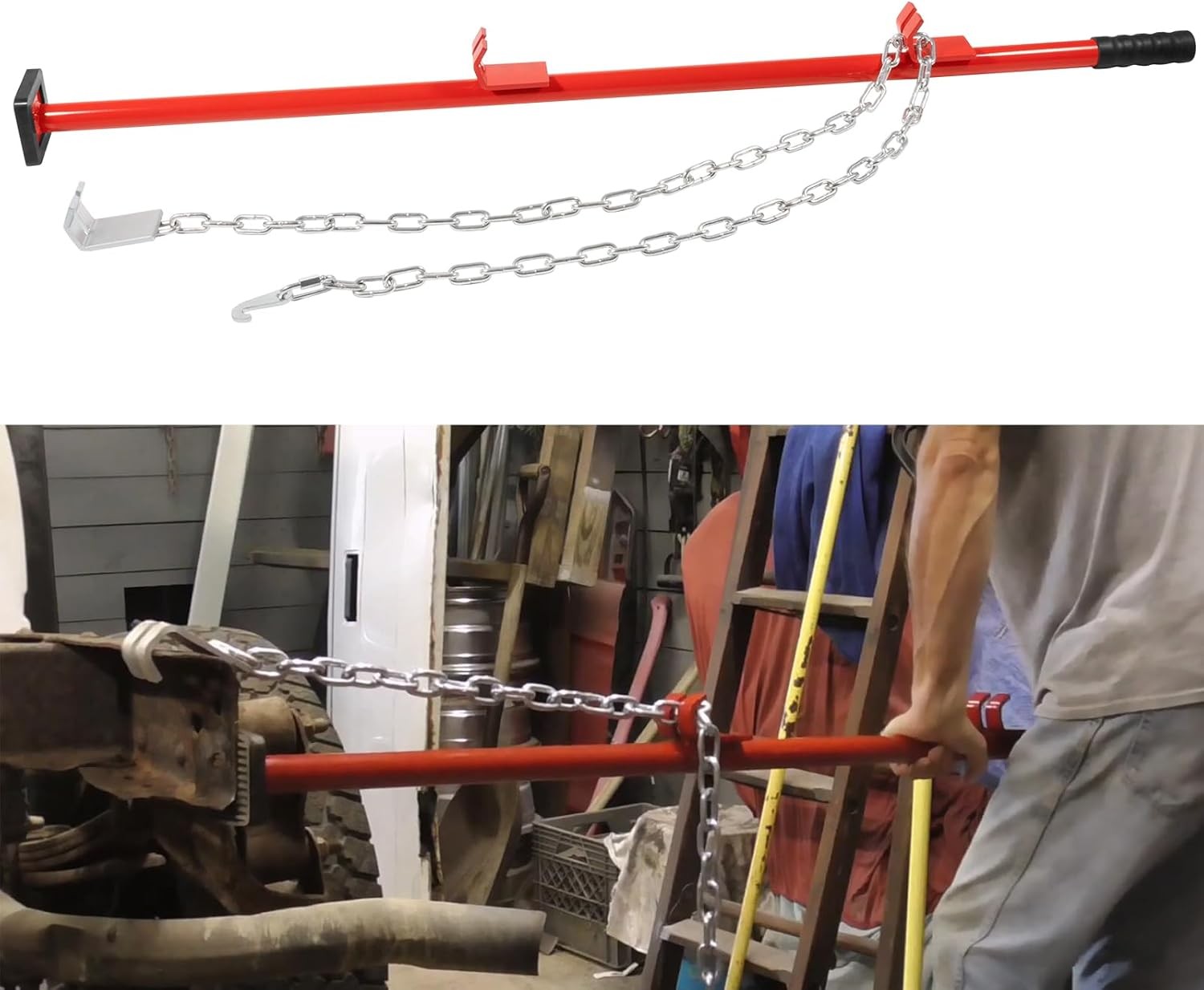 77175 Pulling Stick Tool For Car Repair Auto Body Puller Alignment Bar, 52″ Long