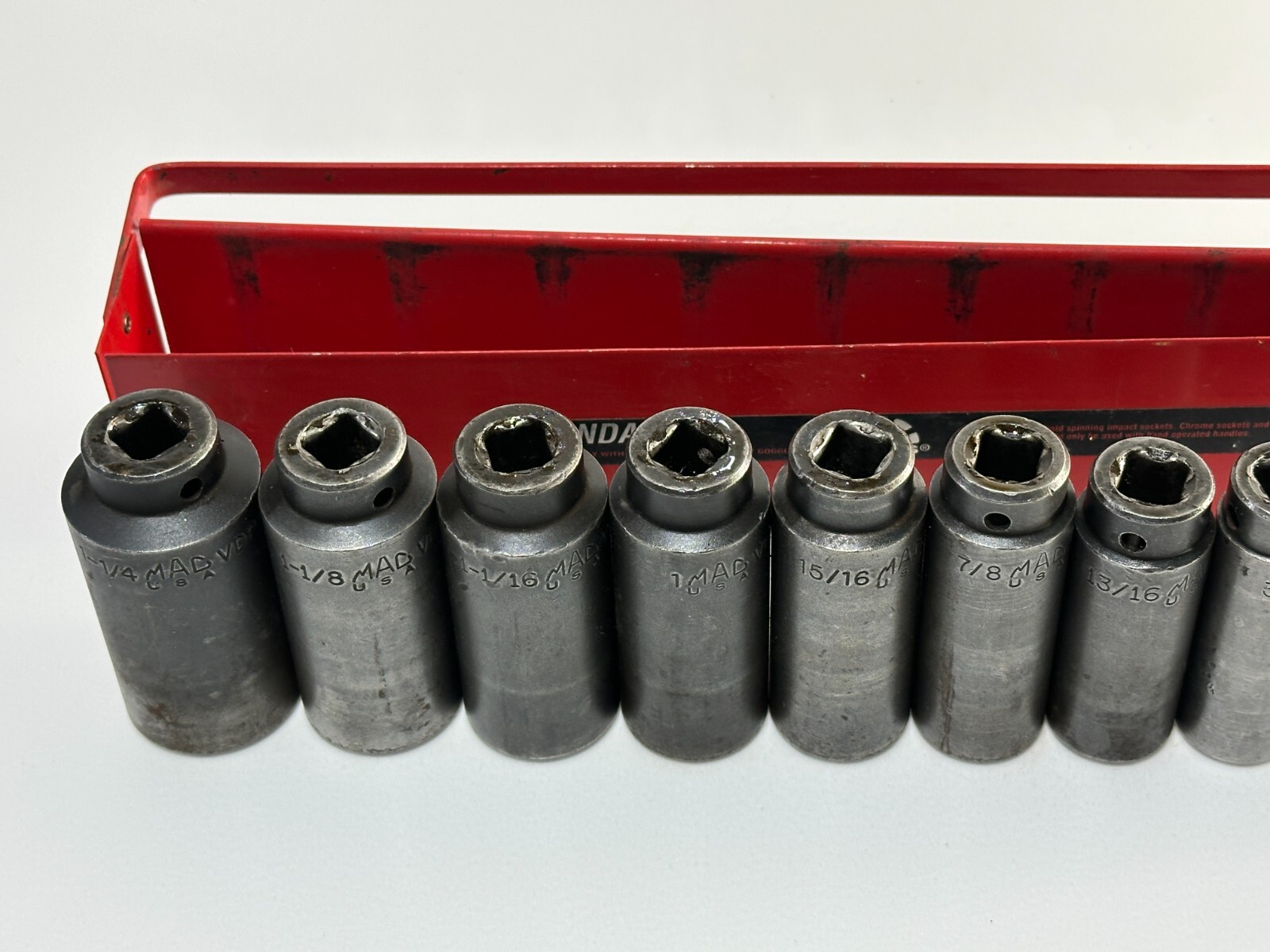 MAC Tools USA 13pc SAE Deep Impact Socket Set 1/2″ Drive 6 Point 7/16″ to 1-1/4″