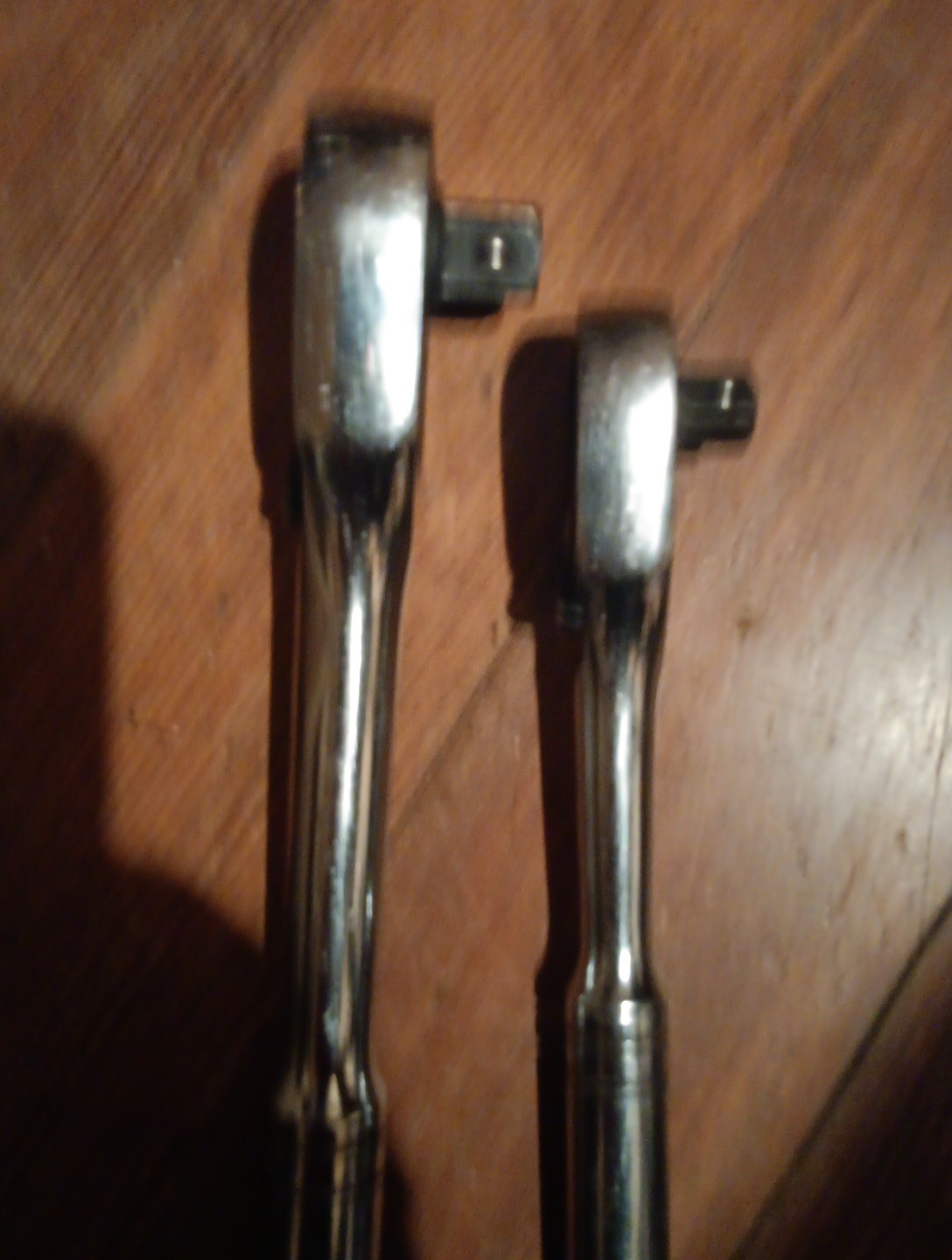 Vtg Husky Black&Chrome Ratchet 1/2″Drive 24800 10″ Long+3/8″ Drive 22800 7 3/4″