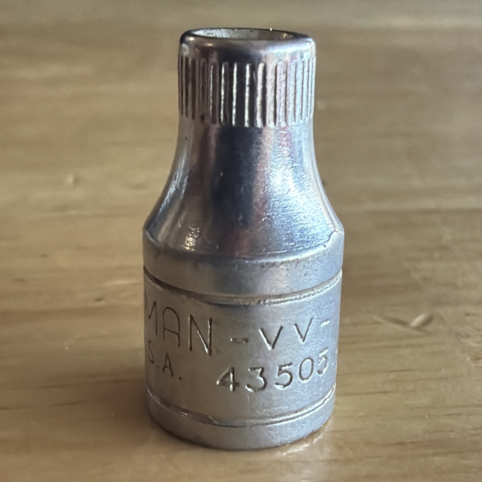 Craftsman 4mm Shallow Socket 1/4″ Drive 6 Point Top Knurl VV Series 43505 USA