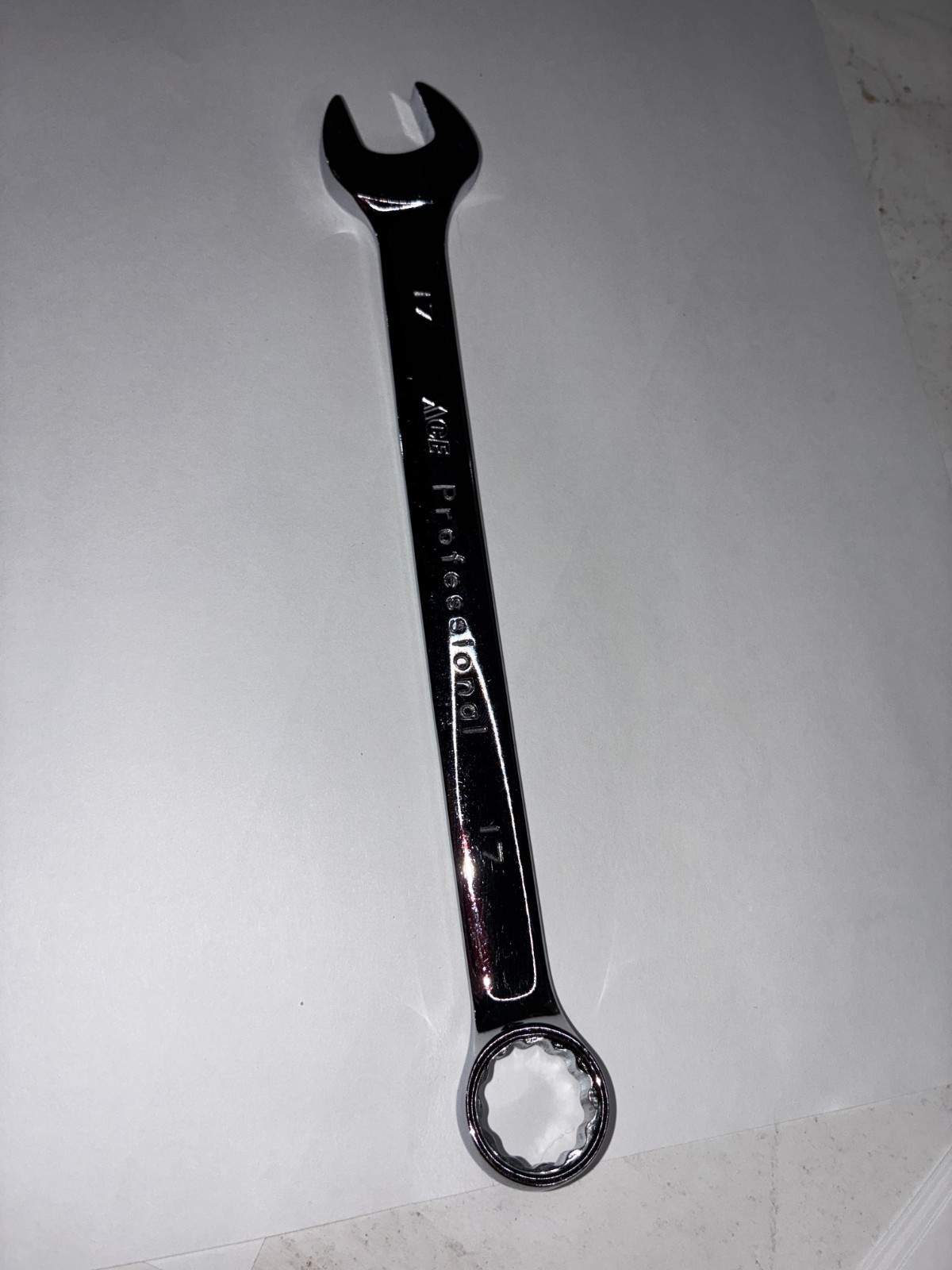 Ace Professional 17mm Combination Wrench Chrome Vanadium 12 Point Used Tool