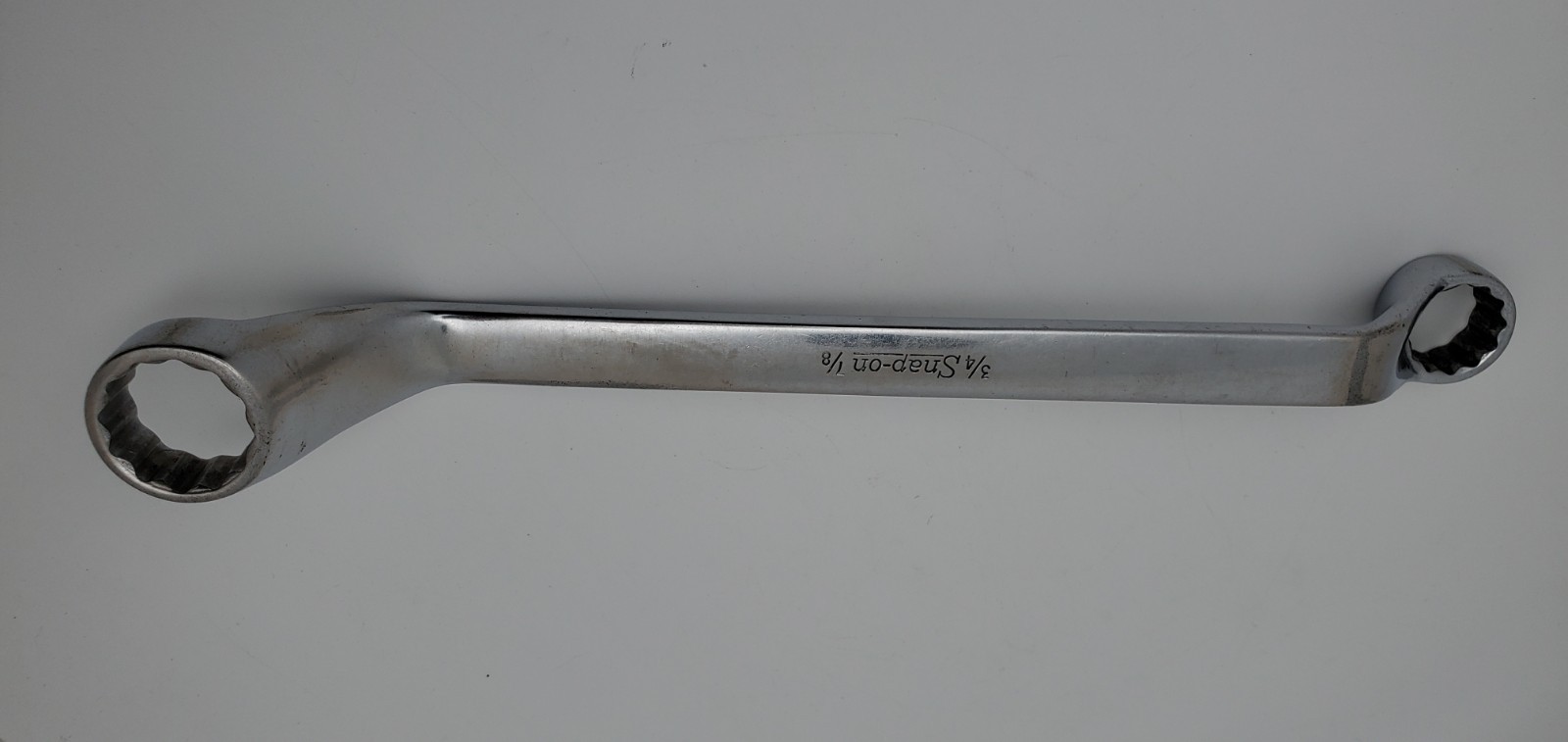 Snap-On XO2428 60° Offset Box End Wrench 3/4″ x 7/8″ Vintage