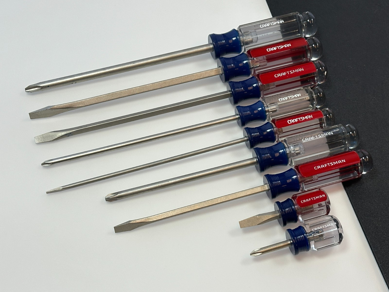 🇺🇸 Craftsman USA WF 9pc Phillips & Flat Slotted Screwdriver Set, NEW OLD STOCK