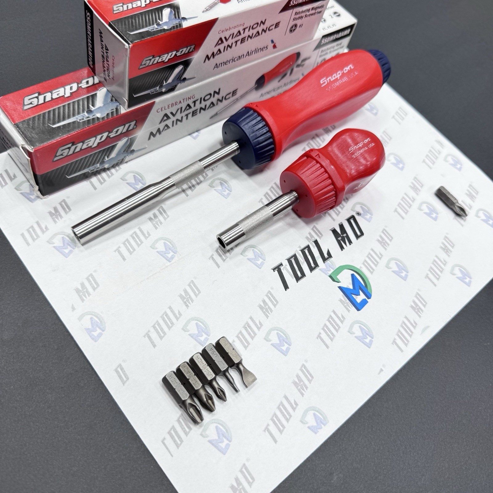 Snap-on Tools Aviation Maintenance Ratcheting Screwdriver Set SSDMR4BAMR