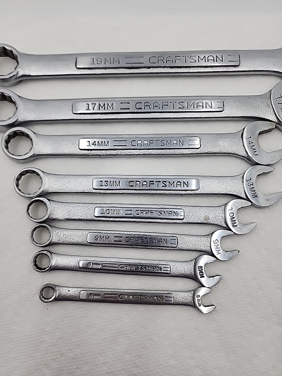 Craftsman 8pc Metric Combination Wrenches Series-V-&-VV- 19 17 14 13 10 9 8 6 MM