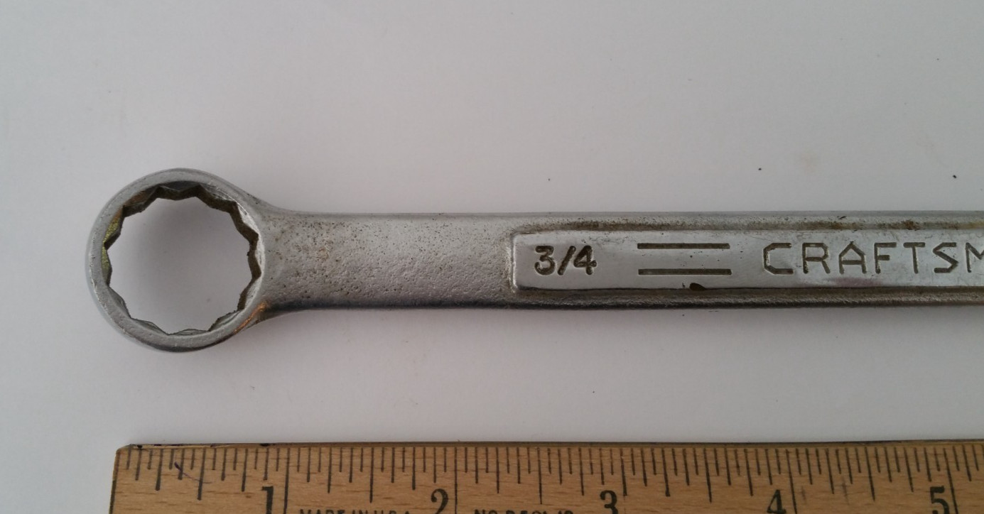Vintage Craftsman 3/4″ 12 Point Combination Wrench V-Series USA K 284