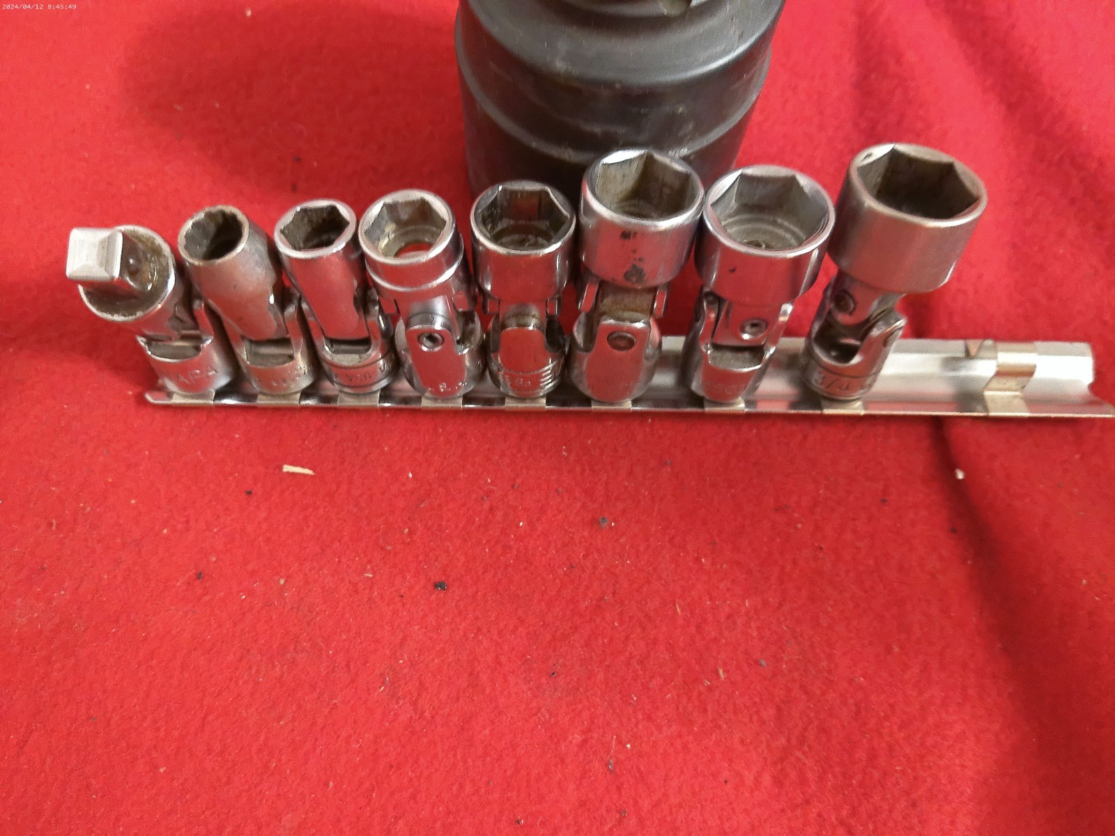 Snap-on easco Bonney proto mixed 3/8″ Drive SAE Swivel Socket Set 8pc 3/8-3/4″