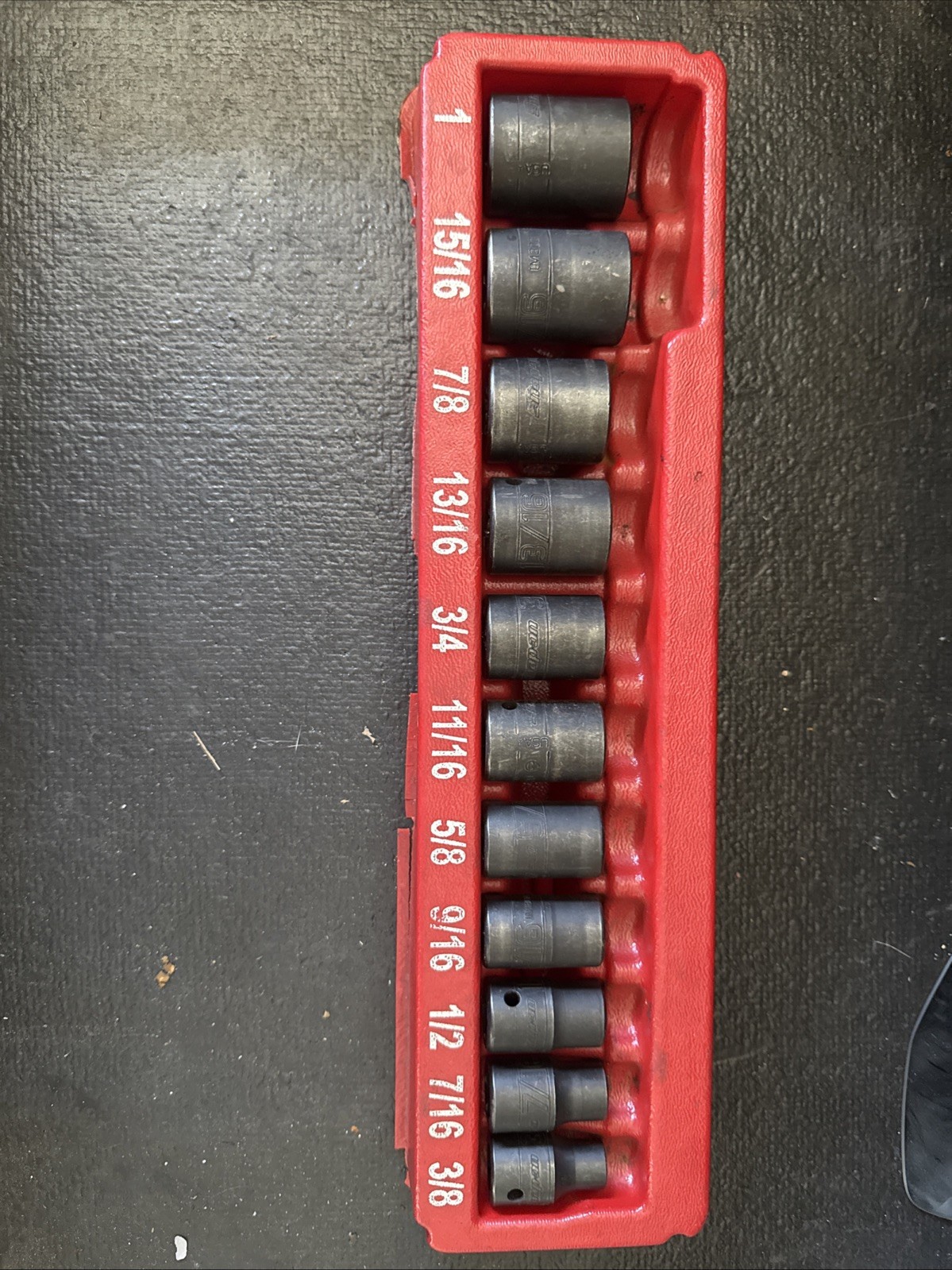 Snap On Tools 11 Piece 1/2″Drive 6 Point Shallow Standard Impact Socket Set
