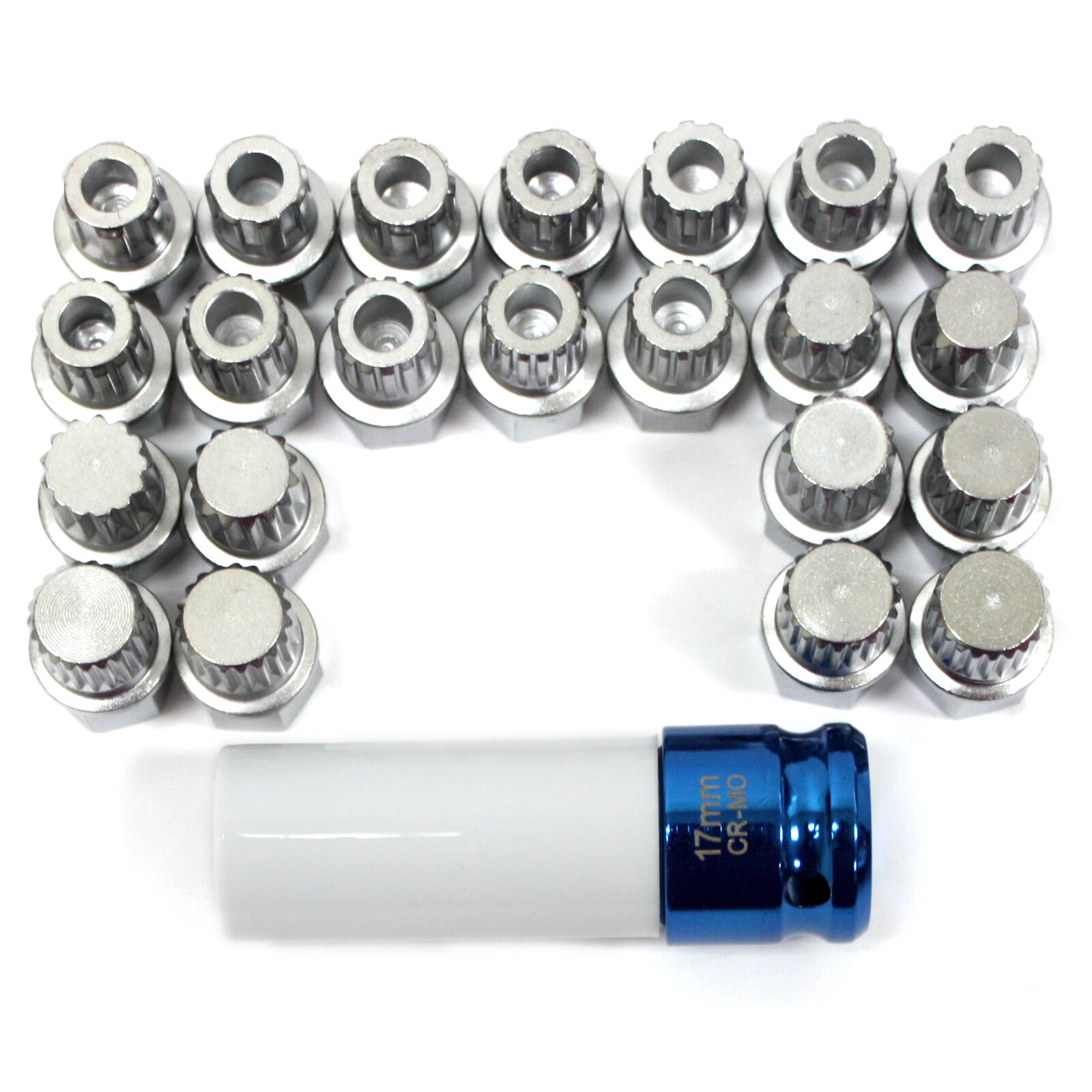 23 pc Wheel Locking Key Set Lug Nut Removal Tamper Proof Spline Bits for VW Audi