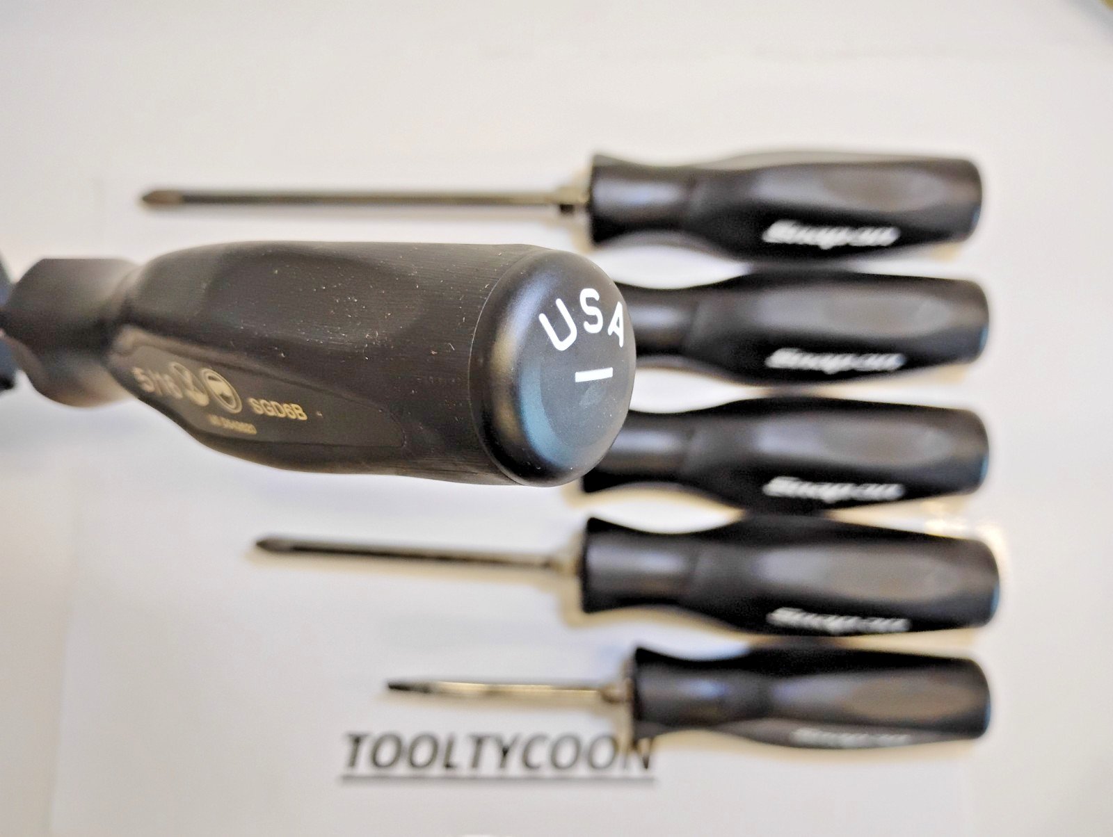 Snap-On Tools USA NEW Custom LIMITED 6pc BLACK Screwdriver Set Phillips & Flat