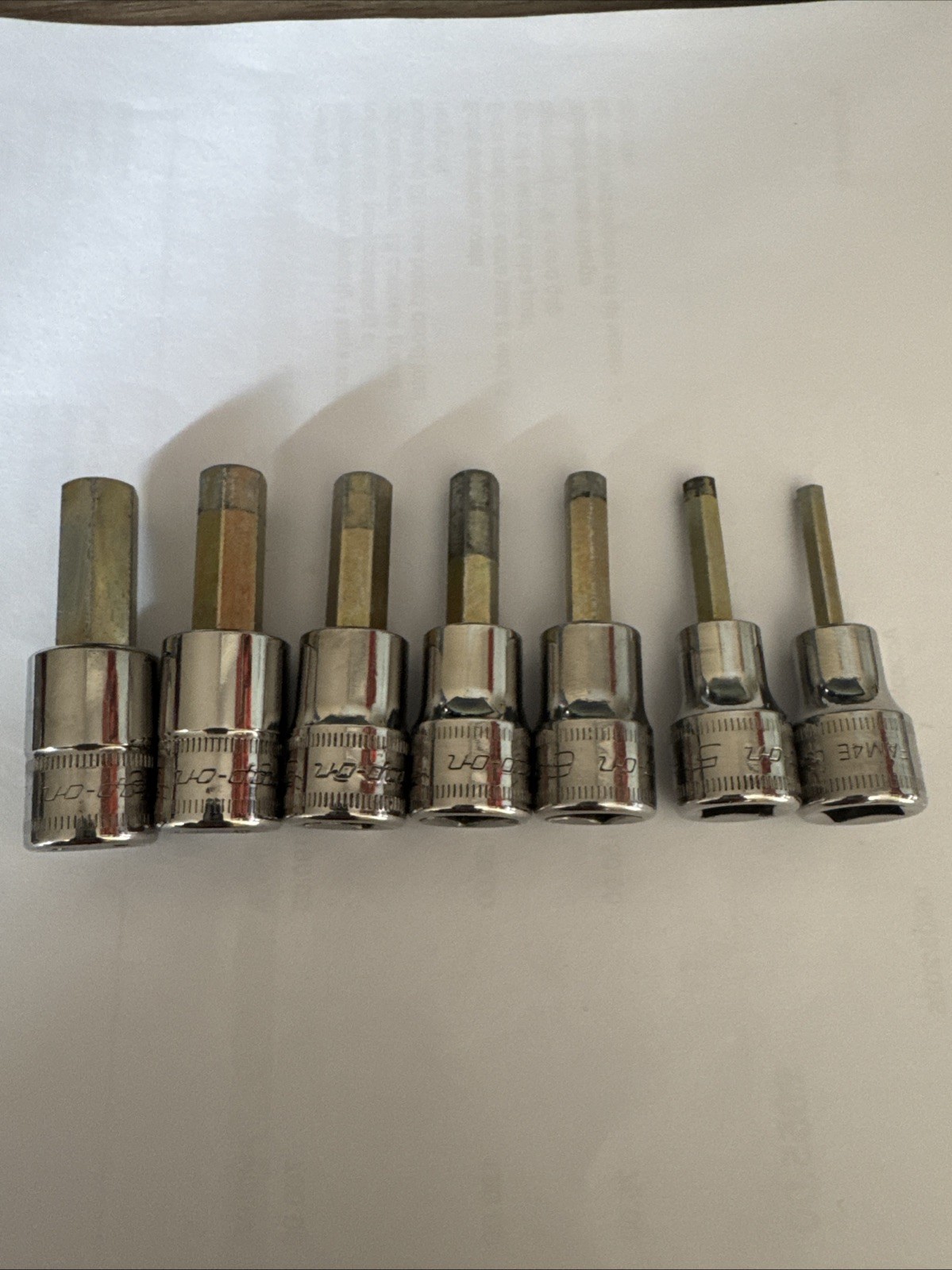 Snap On 3/8 Drive Metric Hex Set 7 Piece Set 4mm-10mm