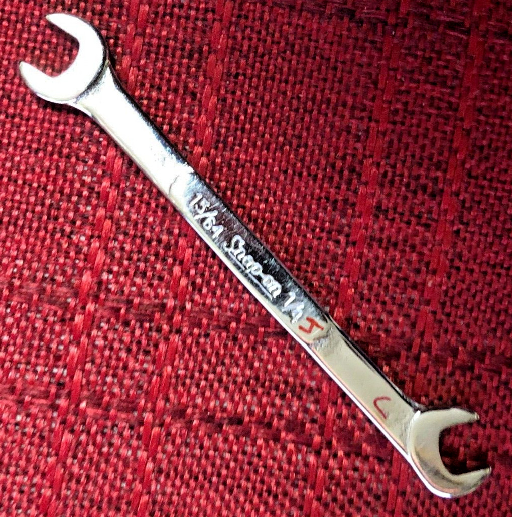Snap-On DS1516 SAE 15/64×1/4″ OffSet Open End Ignition Wrench 3″L USA Good 8/10