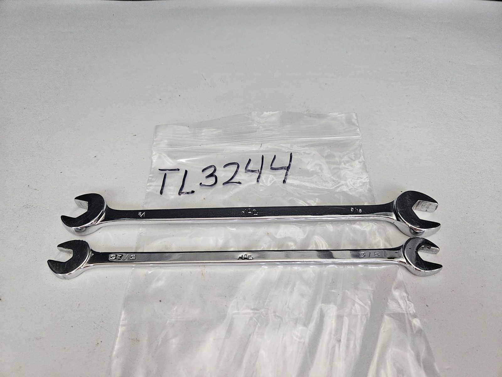 MAC TOOLS #DD1214 5/16″-3/8″ & #DD1618 1/2″-9/16″ OPEN END WRENCHES (TL3244)
