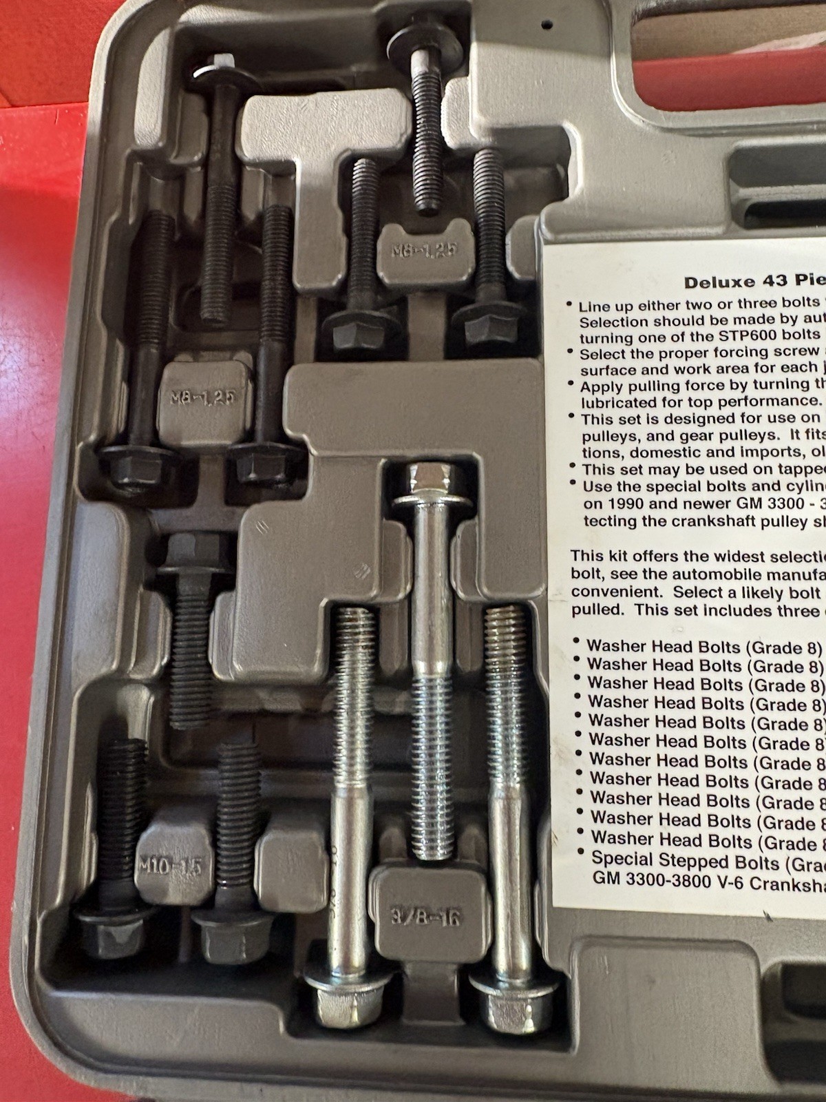 Mac Tools 43-PC. Deluxe Master Bolt Grip Set STP600