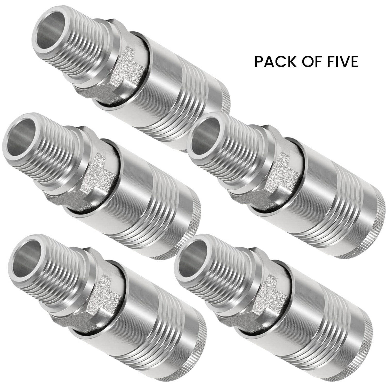 S-1816 1/2-in MNPT G Style Couplers Fits for Requiring Over 60+ SCFM (5Pcs/Set)