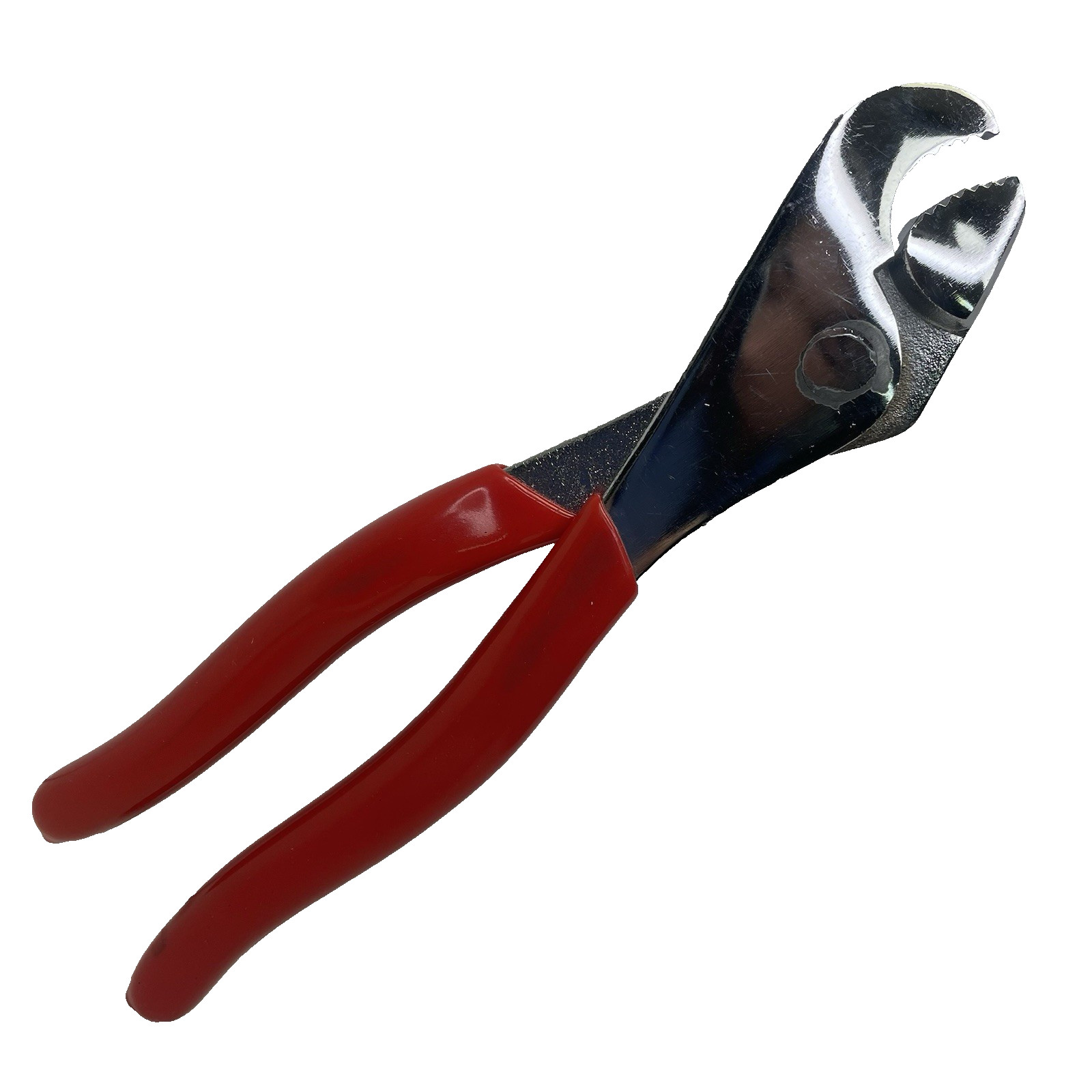 Angle nose battery nut pliers – red handle – 7.5 in – used