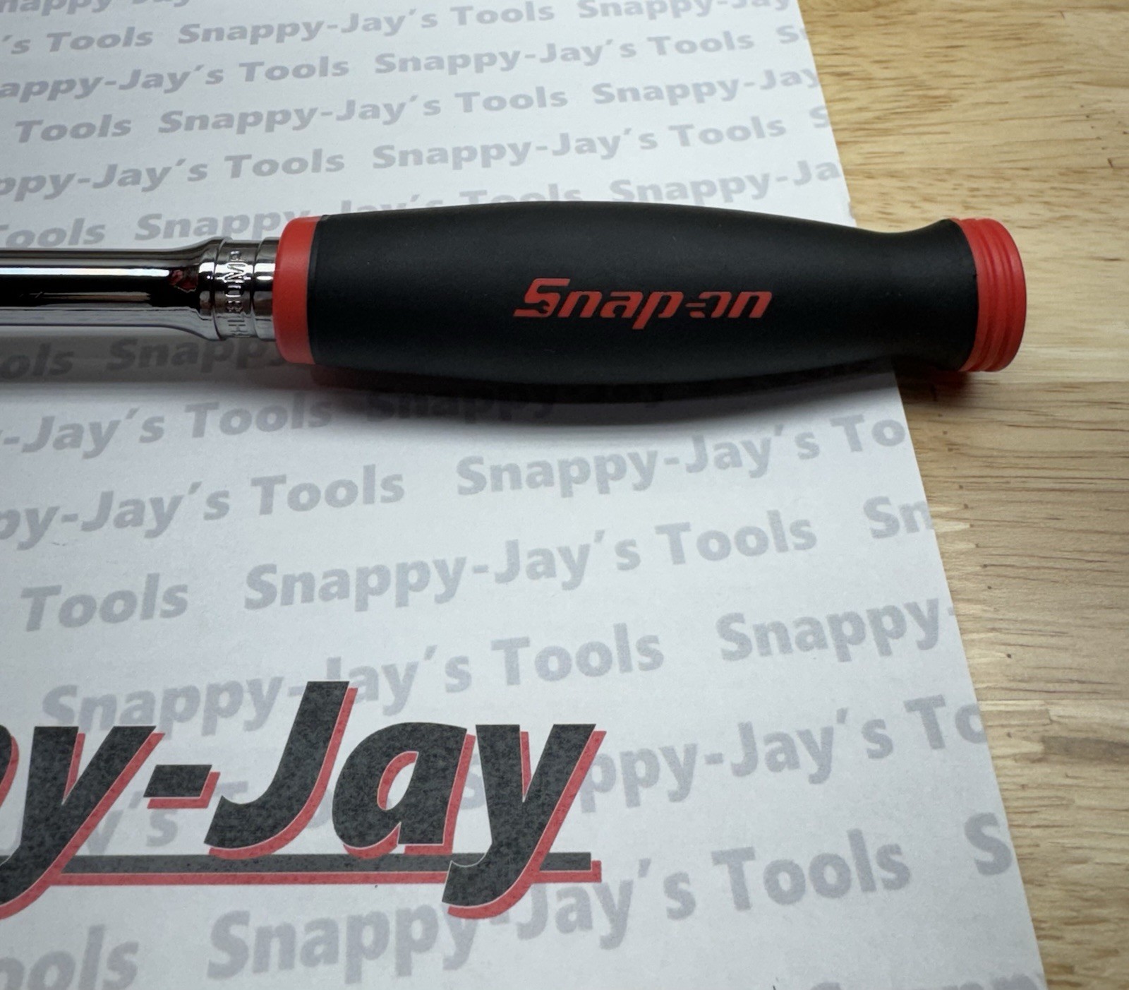 Snap-on Tools USA NEW RED 3/8″ Soft Grip Long Multi-Position Ratchet FHL80MP