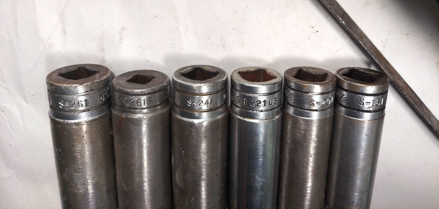 KTA-245 Snap-On + 7 Deep Socket Drive SET S-261 S-241 SH221 S-161 SFSM10 USA