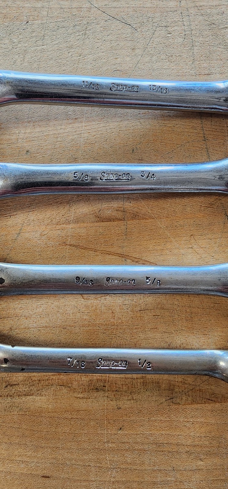 Vintage Snap-On XS2226 XS2024 XS1820 XS1416 Offset Box End Wrench Lot USA Made
