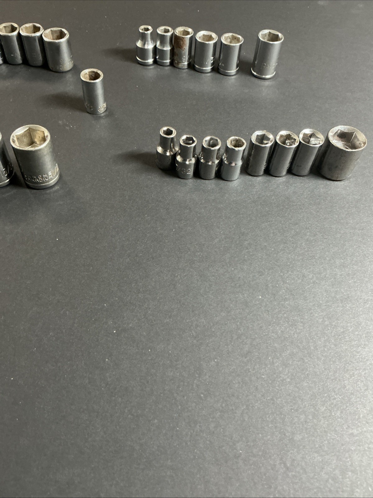 Lot of 27 Assorted 1/4” Sockets Please See Description For Names of Sockets