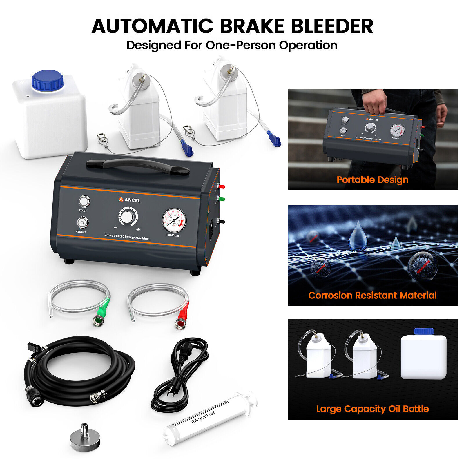 Automotive Vacuum Brake Pressure Bleeder Exchanger Brake System Bleeding Tool