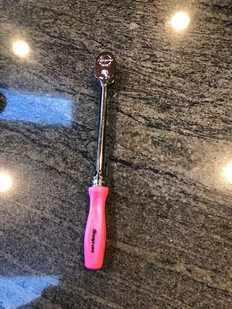 Snap On fhld80p 3/8 drive dual 80 hard grip pink long ratchet