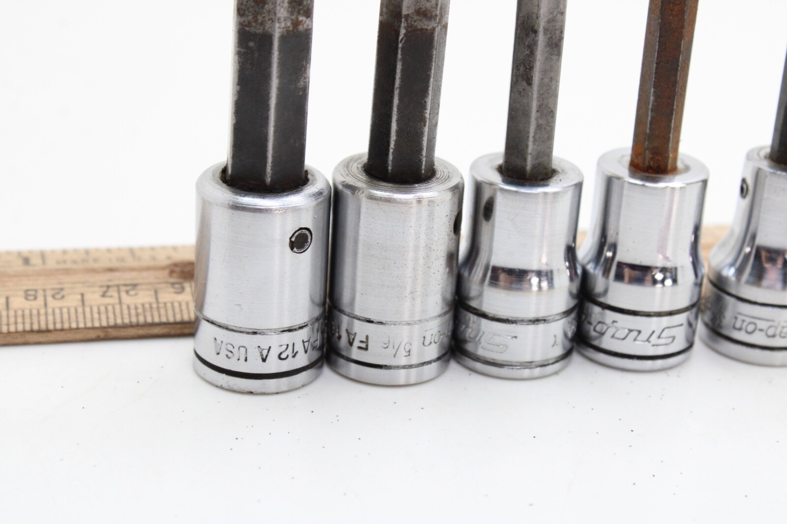 Snap-On FA 4.5A-FA12A 9/64″-3/8″ 6 Piece 3/8” Drive Hex/Allen Socket Driver Set