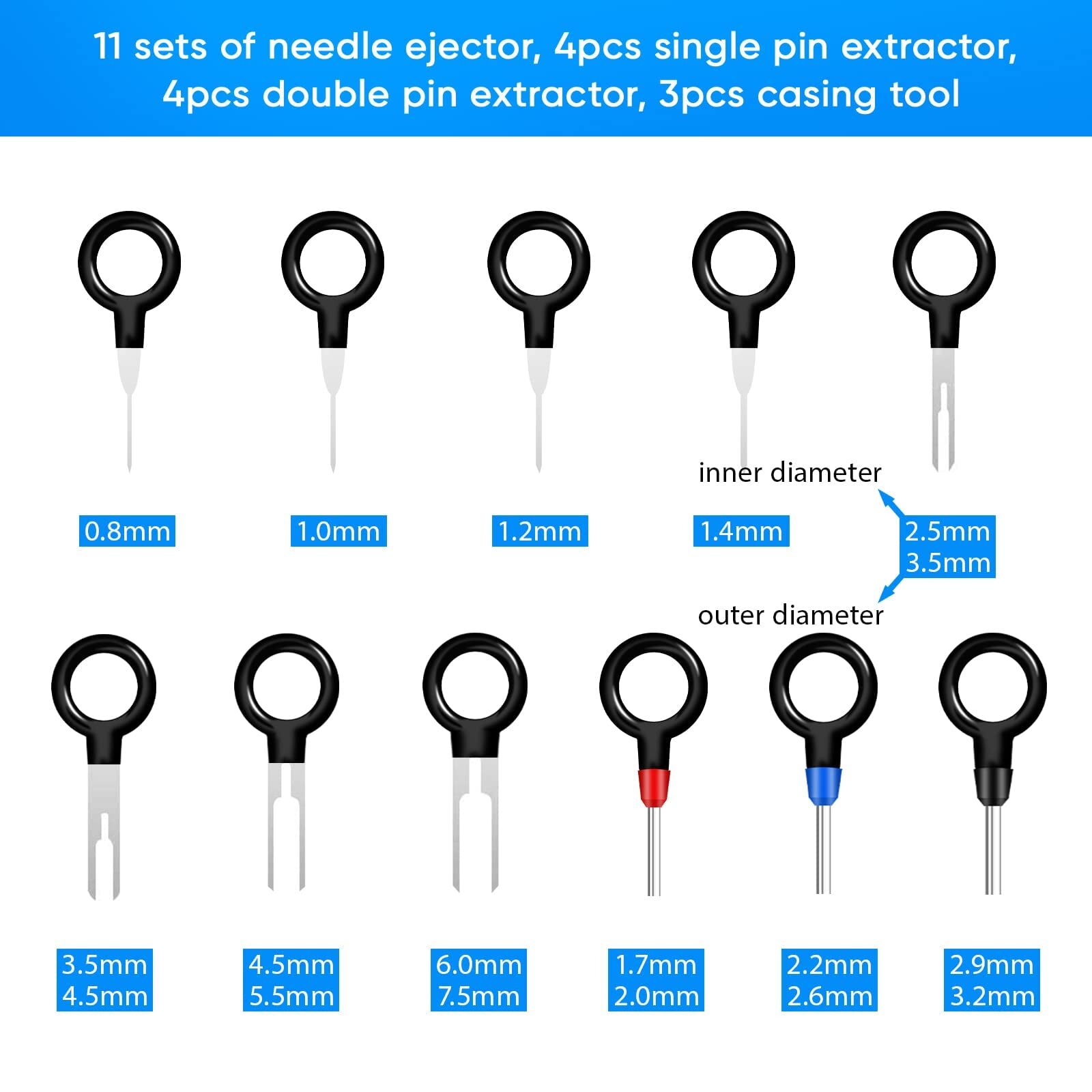 82 Pcs Terminal Removal Key Tool, Terminal Pins Puller Repair Removal Tools
