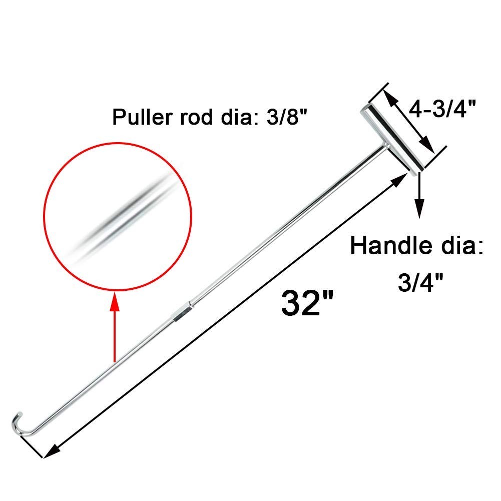 2 Pack 32″ Solid Steel 5th Wheel Pin Puller with Chrome Plating Heavy Duty