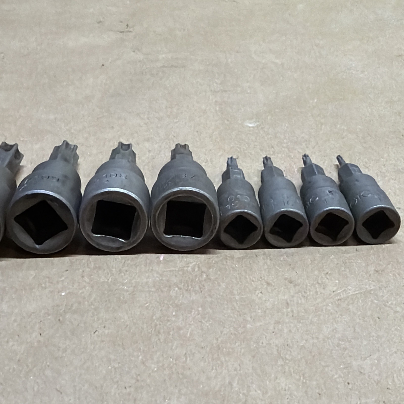 OTC Torx Bit Sockets Lot of 11 T(70,60,55,50,47,45,40,15,10,8,6) Used Lot