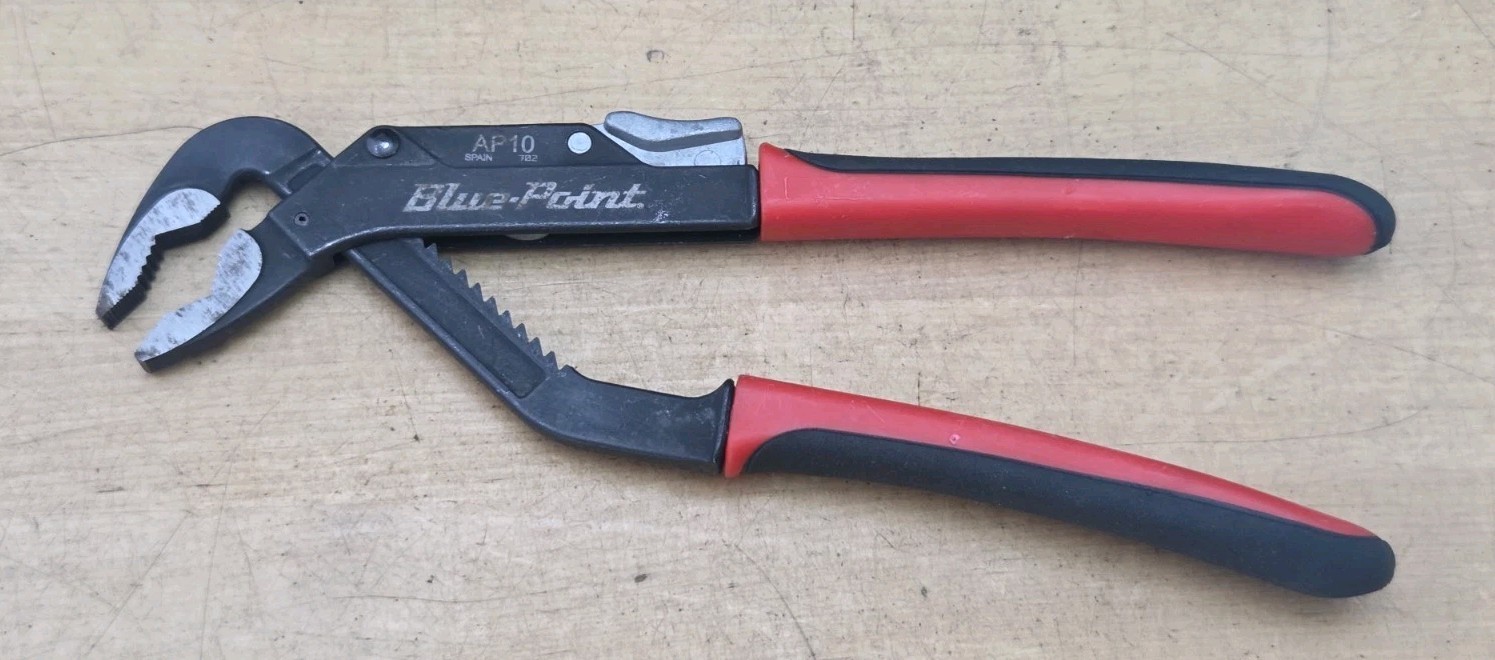 New Blue Point AP10 – 10″ Long Soft Grip Push Button Adjustable Joint Pliers