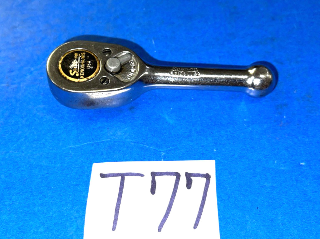 SNAP-ON TOOLS 3/8 DRIVE STUBBY HANDLE RATCHET F710BK INCLUDES SHIPPING IN THE US