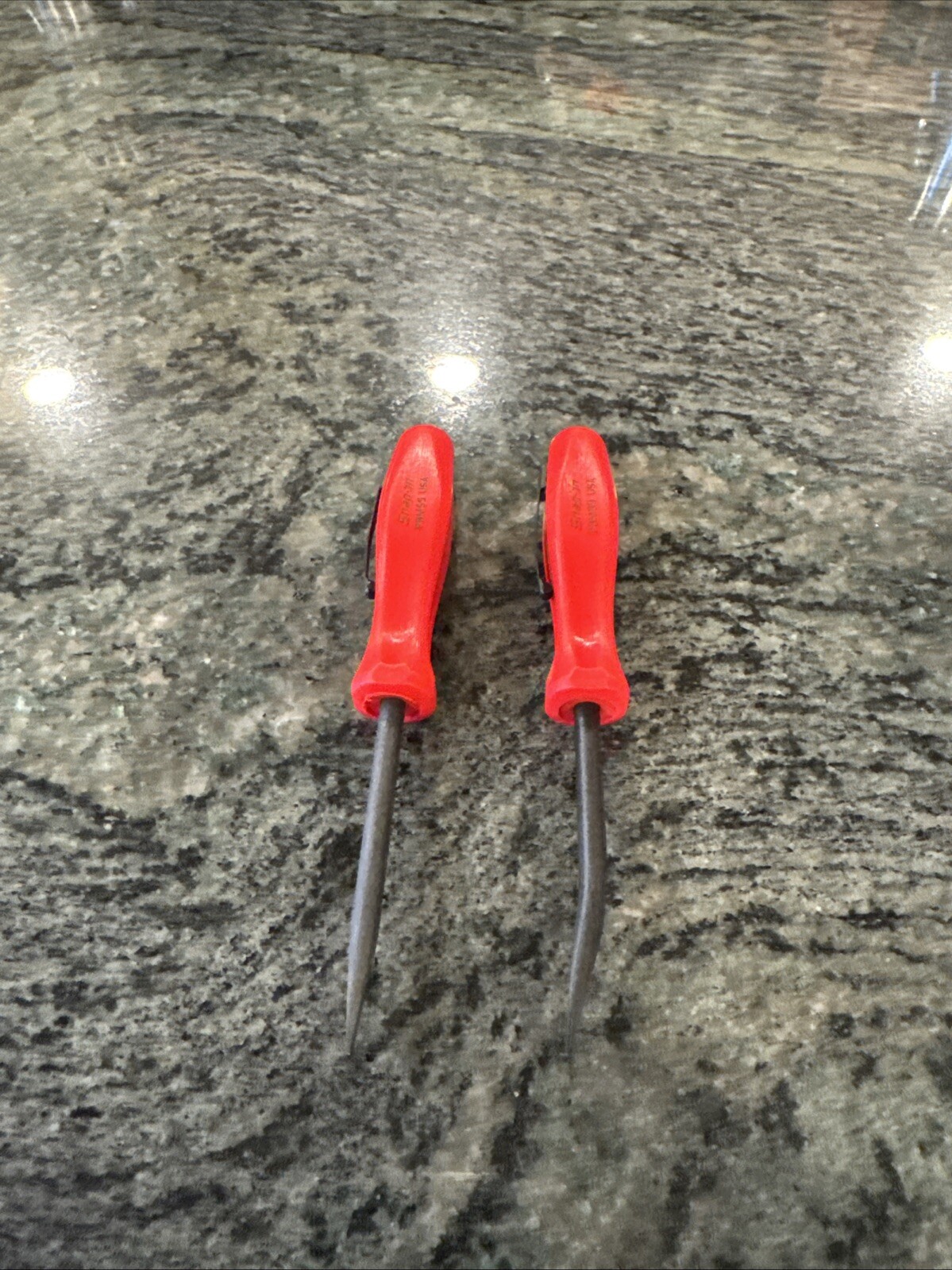 snap on 2 pc red 5” mini poket prybar set straight, bent pbms5r, pbmb5r